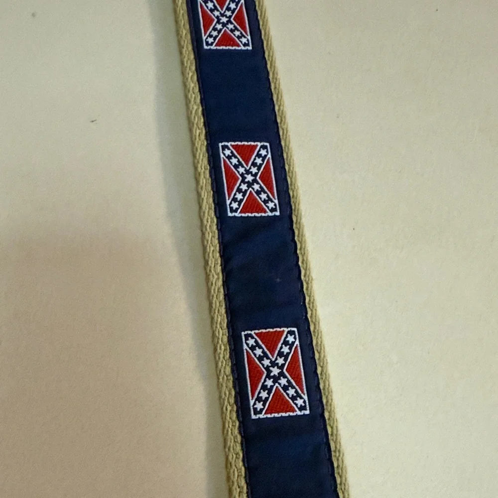 Leather Man Ltd Boy’s Navy Blue Belt Confederate Flags Size 30